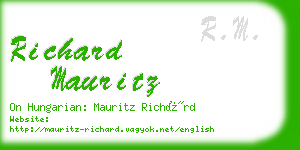 richard mauritz business card